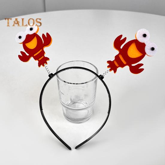 Забавный декор в виде краба, повязка на голову, весенний дизайн, повязка для волос с животными, обруч для волос с изображением краба, реквизит для фотосессии, аксессуары для волос