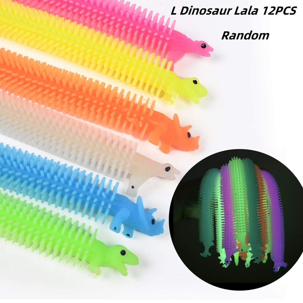 Dinosaur Stretch Rope Toys Tpr Soft Gel Worm Noodles - Kids' Finger Training & Stress Relief Toys - Christma