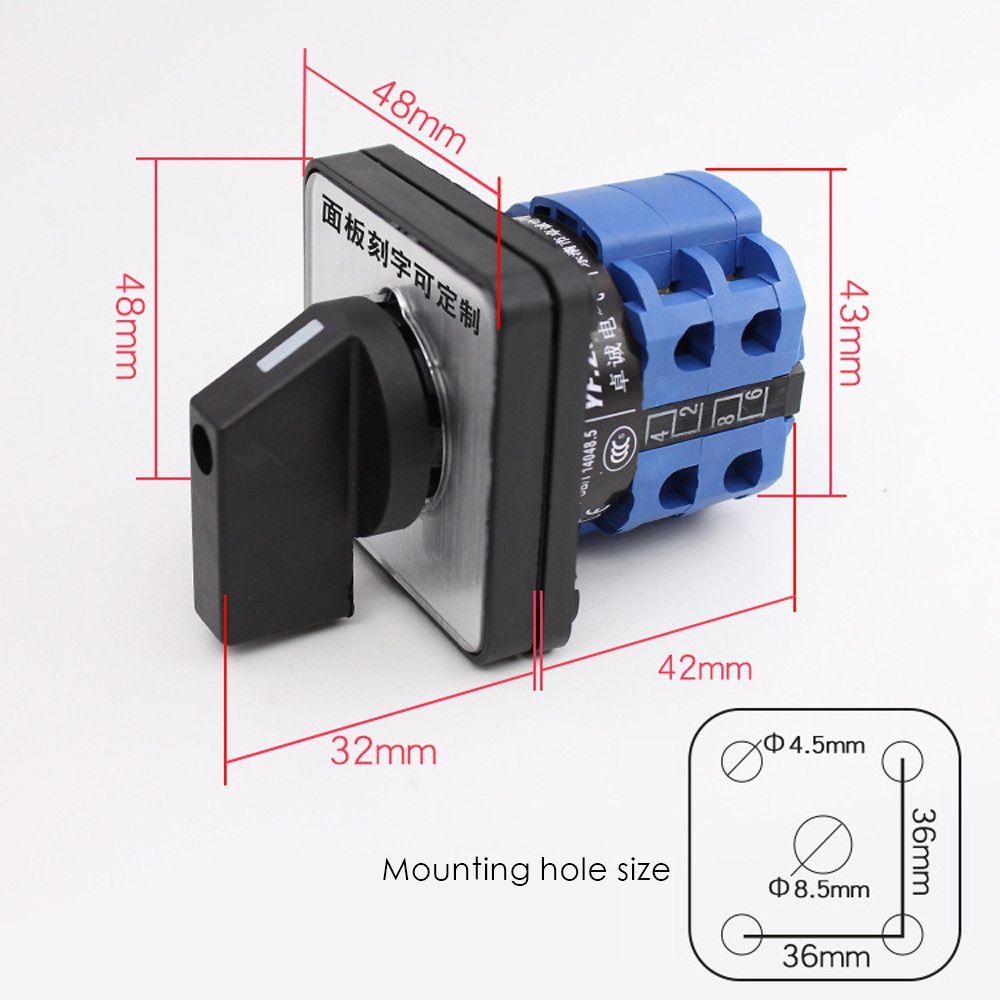 Durable 4 Terminals 380V 20A LW26-20/2 ON/OFF Rotary Cam Switch 2 Position