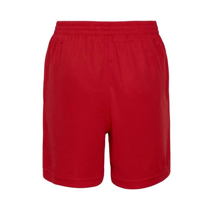 Just Cool Kids Sports Shorts Side Pockets Red - - Red