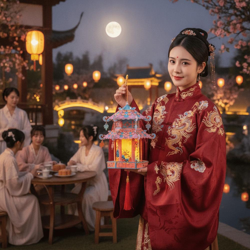Pavilion Shape DIY Lantern Material Kit Luminous Children's Handheld Lantern Home Decor