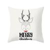 Peach Skin Christmas Print Pillow Case Cartoon Animal Home Sofa Cushion Cover Bedside Bedroom Pillow