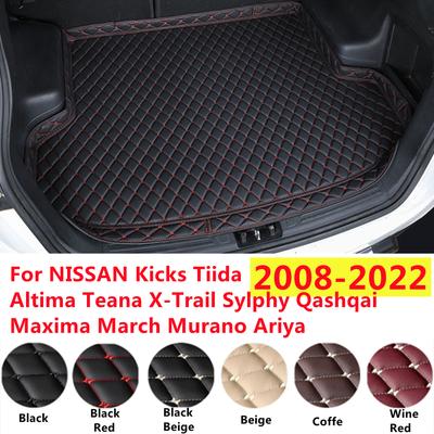 XPE кожаный высокий боковой коврик в багажник автомобиля для NISSAN Tiida Kicks Ariya Murano March Maxima Qashqai X-Trail Altima 2006-07-08-2023