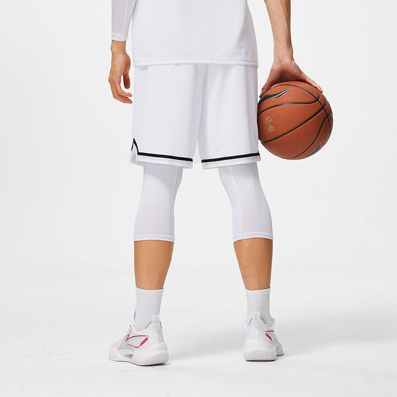 Li Ning Jimmy Butler быстросохнущие прохладные эластичные спортивные баскетбольные шорты мужские шорты белые AAPU209-4