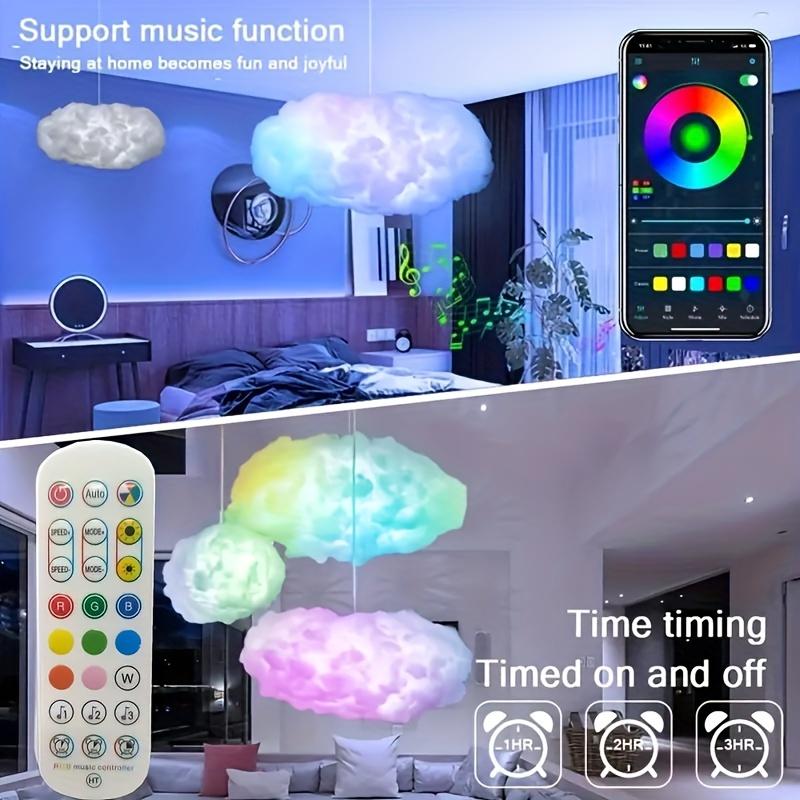 Комплект 3D Big Cloud Light, лампы в виде диско-шара, разноцветные меняющиеся полосы RGB, украшения своими руками для дома, спальни, декор для вечеринки с эффектами изменения цвета