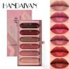 6pcs Red Velvet Matte Lipstick Set, High Pigmented Long-Lasting Waterproof Lip Stick, Moisturizing Balms, Sheer Tint, Shine & Glowy Finish,Stain Makeu