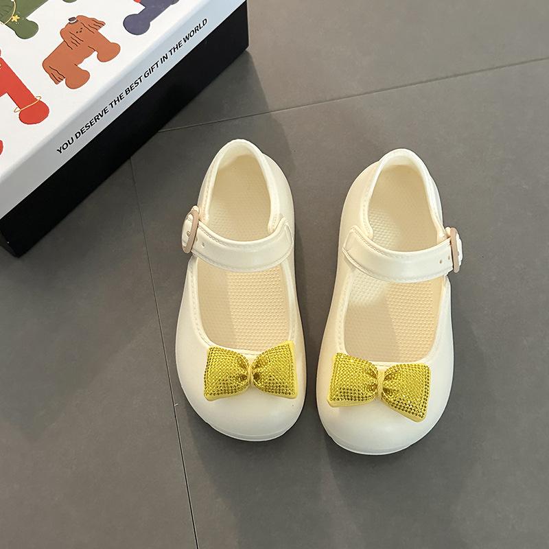 Fashion high-end sense one-word buckle single shoes girls Mary Jane cool slippers summer wear EVA non-slip bag head sandals