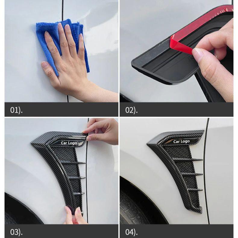 XOWS7 Carbon Black Sticker For Skoda Yeti Fabia Octavia 3 2 a5 Kodiaq Karoq Rapid Car Side Wing Fender Sticker Decals Body Accessories