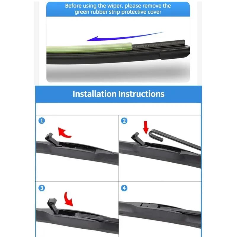3x Front Rear Wiper Blades Set For Nissan Qashqai J12 2026 2026 2026 e-Power Car Accessories Windshield Windscreen Window Brush