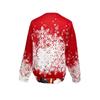 Рождественский свободный свитшот с принтом снеговика, повседневный свитшот с круглым вырезом и длинными рукавами, женская одежда