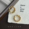 Zhao Ruth zircon interlocking earrings fashion temperament niche ear buckle versatile light luxury high-end earrings
