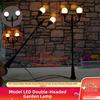 DIY Miniature Street Lamp White/Warm Light Park Lamppost High Light  Layout Material