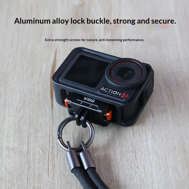 VRIG AC-54 90cm Braided Neck Strap for DJI Action/Insta360 Ace/GoPro Action Camera Anti-Loss Quick Release Lanyard