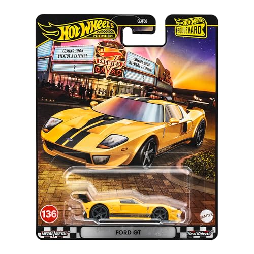 Hot Wheels Игрушечный автомобиль Boulevard Ford GT Мини-машина для детей от 3 лет Оранжевый JHW26