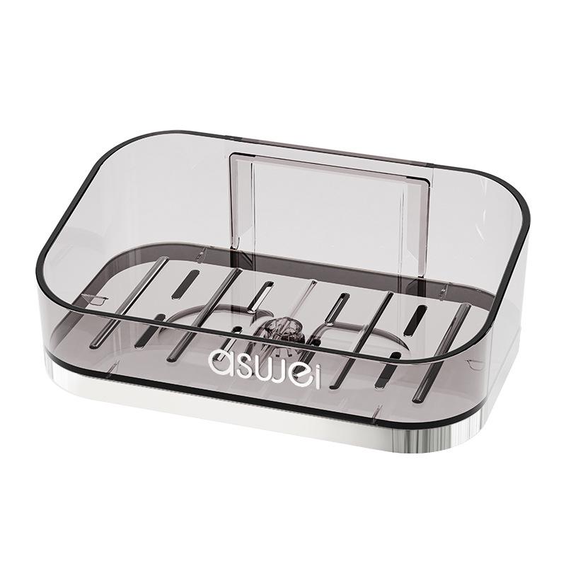 Настенная двухъярусная мыльница: Решение для хранения в ванной комнате высокого класса, не требующее сверления