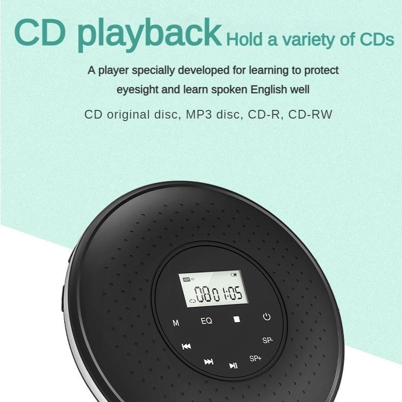 Умный Bluetooth Walkman Сенсорный Экран Белый/Черный Портативный CD-плеер Ультратонкий CD-плеер 142*142*29мм
