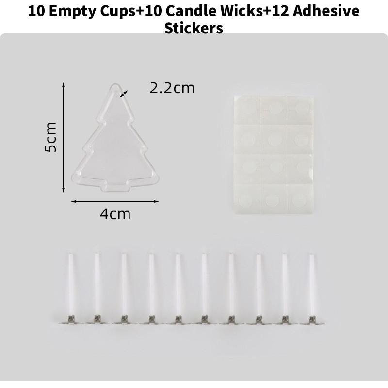 10 шт. Формочки для чайных свечей в форме сердца, фитили, прозрачные, любовь, восковые баночки, баночки для изготовления