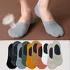 Fashion Solid Men Boat Socks Summer Autumn Breathable Invisible Non-slip Silicone Cotton Male Cozy Ankle Sock