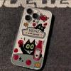 Крутая Коллажная Арт Чехол для Телефона с Черным Котом для Серии iPhone 17 16 15 14 13 12 11 Pro Max Plus Двухслойная Защита
