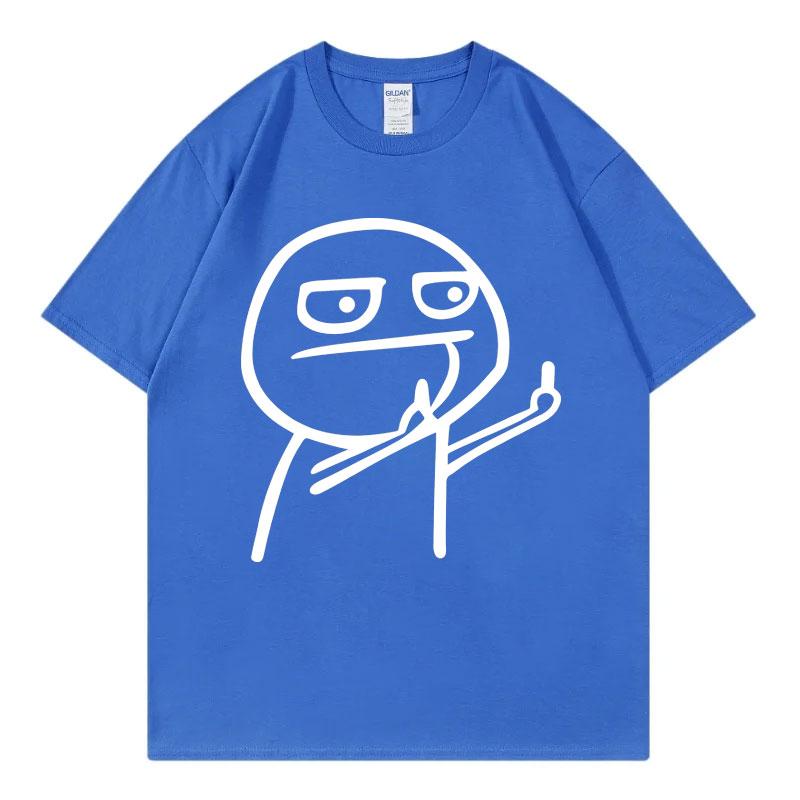 Middle Fingers Funny Meme Tshirts High Street Fashion Trend Short Sleeve T Shirts Unisex Unisex Summer Casual Loose Cotton Tshirt