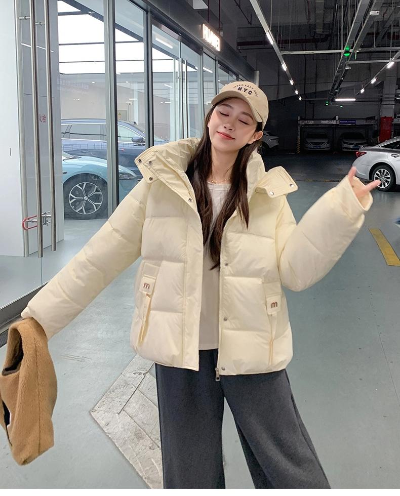 Зимняя короткая куртка с капюшоном, утолщенная, на хлопковой подкладке, свободная, теплая верхняя одежда