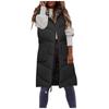 Women's Fashion Autumn And Winter Down Cotton Horse Clip Hooded Sleeveless Cotton Shoulder Warm Vest Jacket