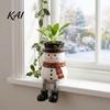 Resin Planters for Succulents Christmas Flowerpot, Decorative Unique Festive Floral Container, Thanksgiving Holiday Decorations Artificial Arrangement