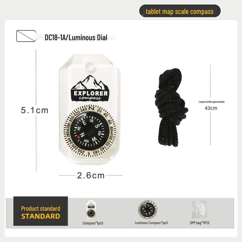 Outdoor Compass with Magnifying Glass and Ruler Scale for Students and Orienteering