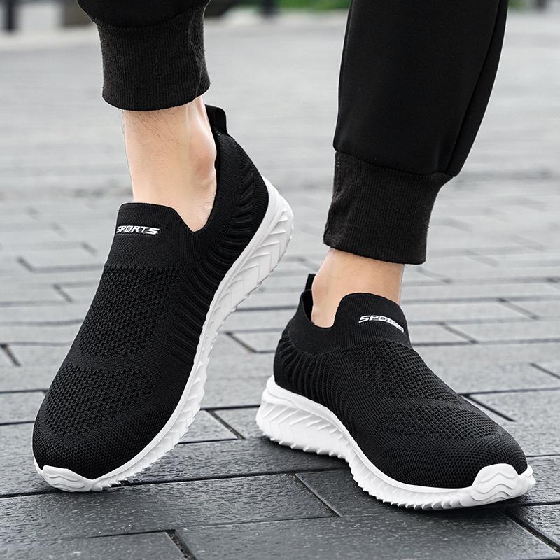 Men Shoes Lightweight Sneakers Men Fashion Running Shoes Breathable Slip On Wear-Resistant Men Sneakers Zapatillas