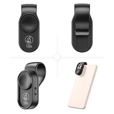 APEXEL APLMS001 Мини-портативный микроскоп для смартфона, 100-кратное увеличение, встроенная светодиодная подсветка с