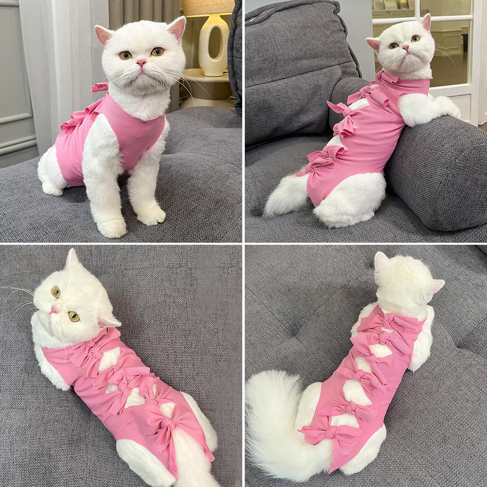 Pet Cat Weaning Clothes Sterilization Jumpsuit Anti-licking Surgery Recovery Care Suit for Cat Puppy Kitten