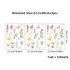 3Pcs Cartoon Leaf Colorful Flowers Wall Stickers For Kids Room Living Room Wall Decals Bedroom Decoration Children Home Decor