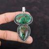 Куприт Хризоколла Кулон Стерлингового Серебра 925 Кулон Ювелирные Изделия Из Драгоценных Камней Винтаж Кулон Ручной Работы Этнический Кулон Подарок Для Мамы Изящные Ювелирные Изделия