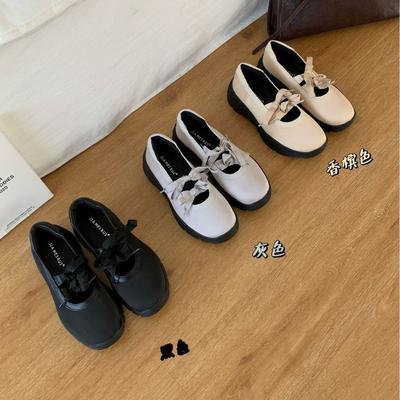 Туфли Мэри Джейн на скрытой платформе, новые однословные туфли с бантом весна-осень 2025