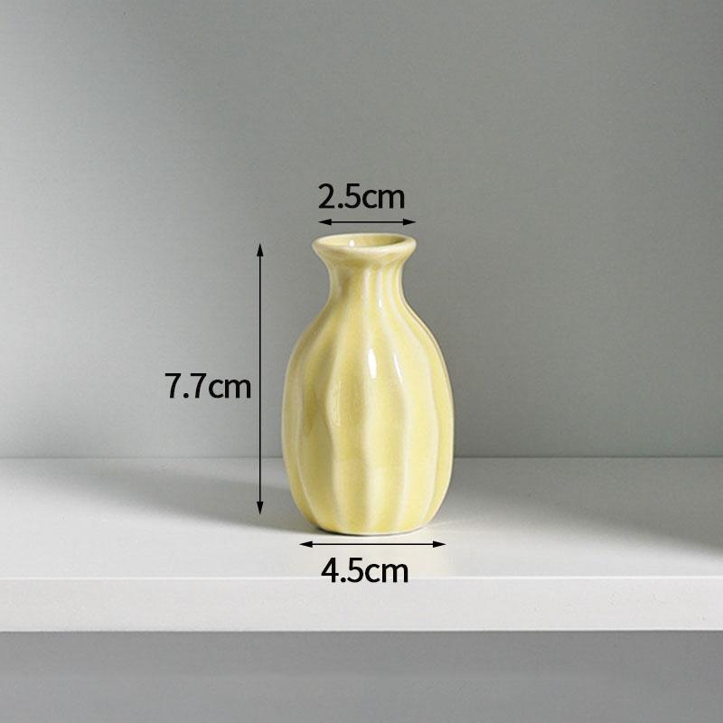 Aesthetic Flower Vases Mini Ceramics Vase Flower Arrangement Vase Nordic Flower Bottle Desktop Ceramic Plant Pot Home Decor
