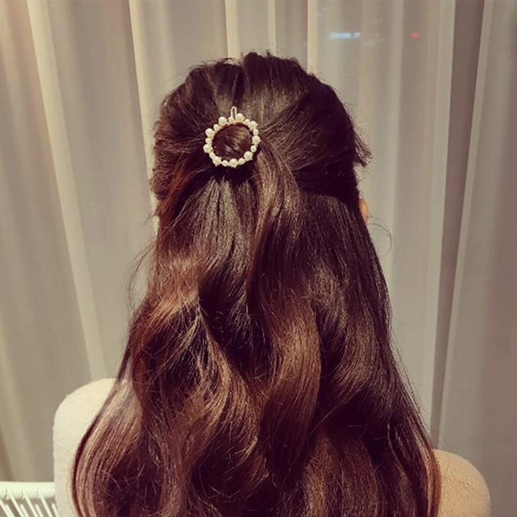 Женщины милые девушки жемчужные бусины заколка для волос заколка аксессуары для волос подарок