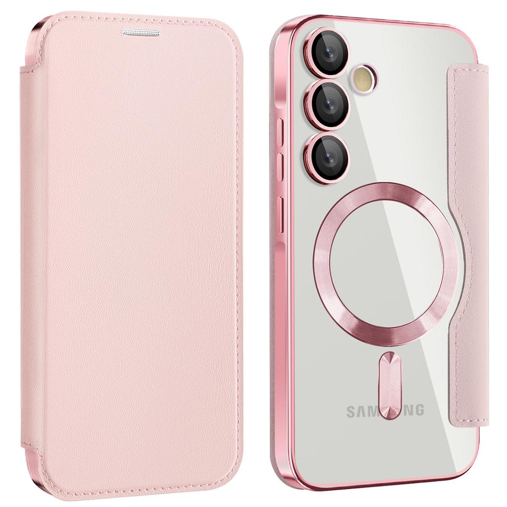 Чехол для Samsung Galaxy A55 5G, совместимый с MagSafe, кожаный чехол для телефона с RFID-блокировкой