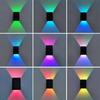 Современный внутренний светодиодный настенный светильник RGB 5 Вт вверх и вниз, украшающий настенное бра для спальни, прикроватный красочный настенный светильник с пультом дистанционного управления