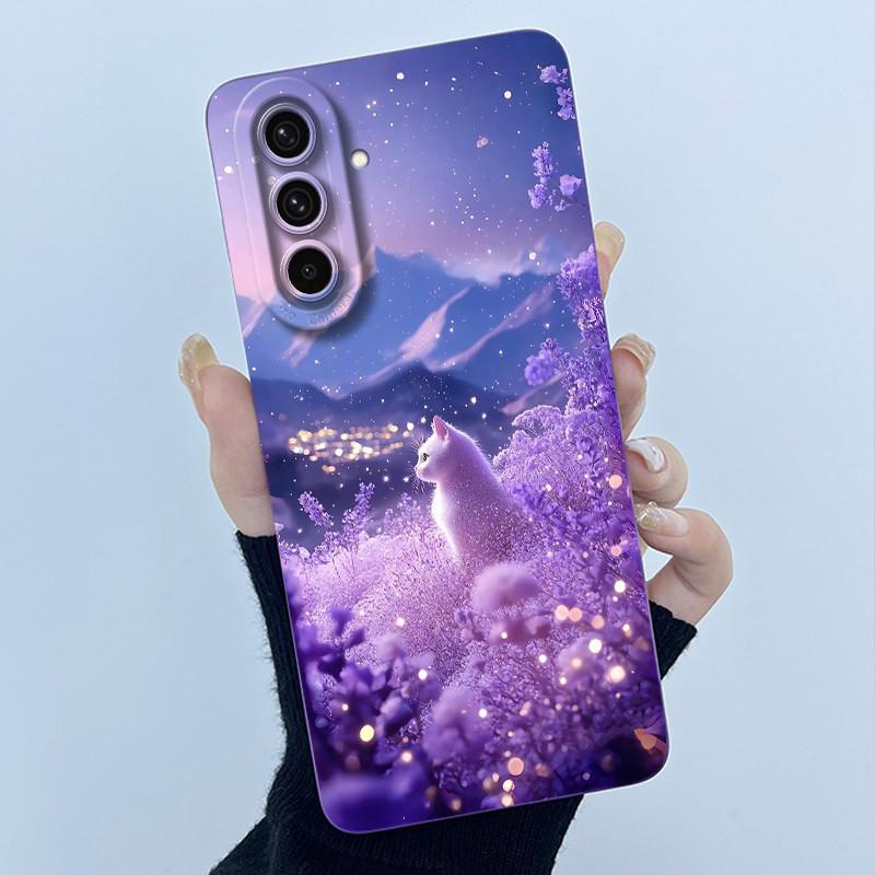 Для Samsung Galaxy A37 A57 5G Чехол Модный Минимализм Масляная Живопись Цветок Силиконовый Мягкий Корпус Новый Дизайн Ударопрочная Задняя Крышка
