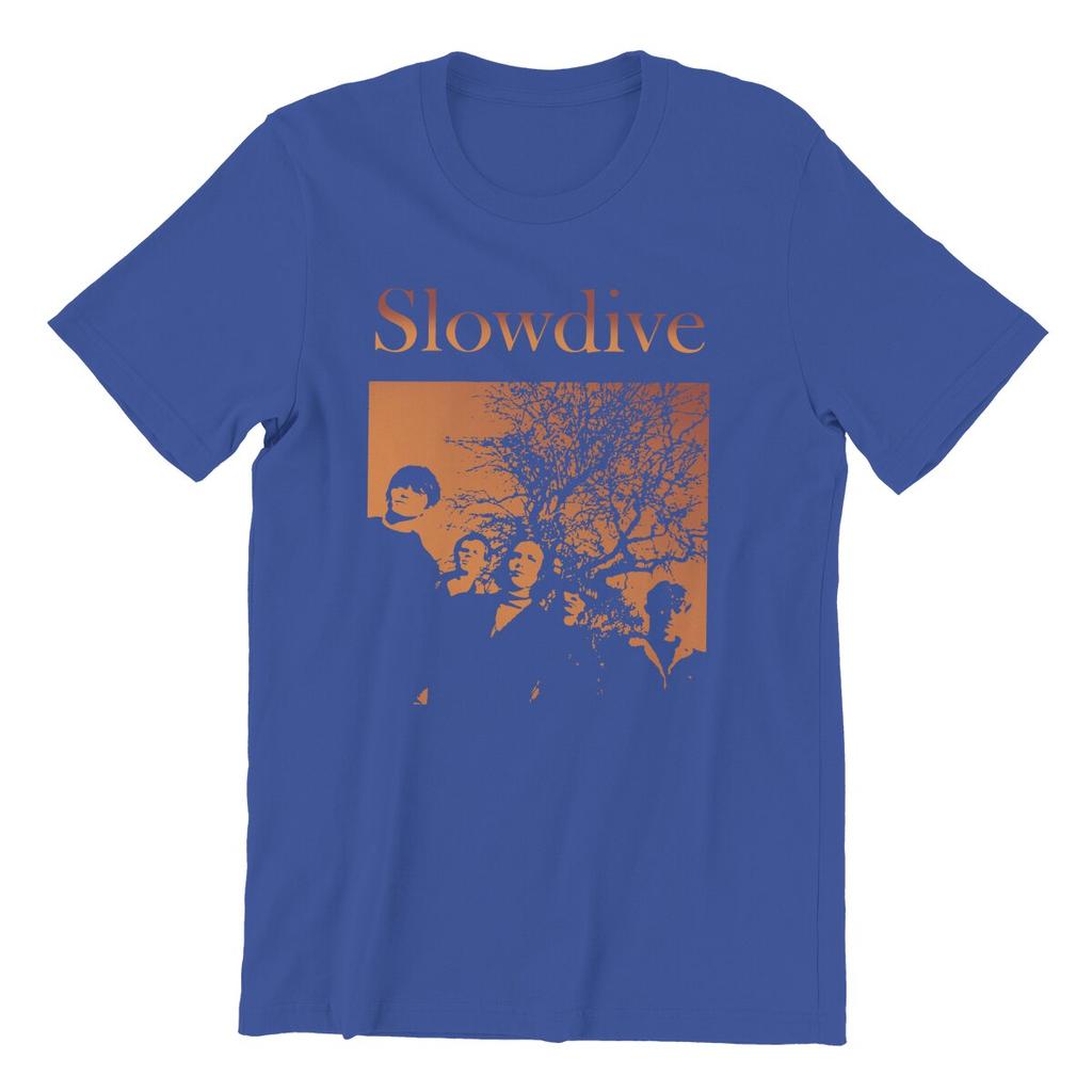 Мужская футболка Slowdive Tour 90-х Хлопковые топы Повседневная футболка с коротким рукавом и круглым вырезом Классические футболки