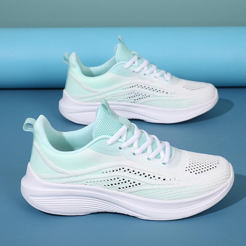 Summer new mesh soft-soled casual shoes fly-woven single-mesh breathable and lightweight running sports shoes