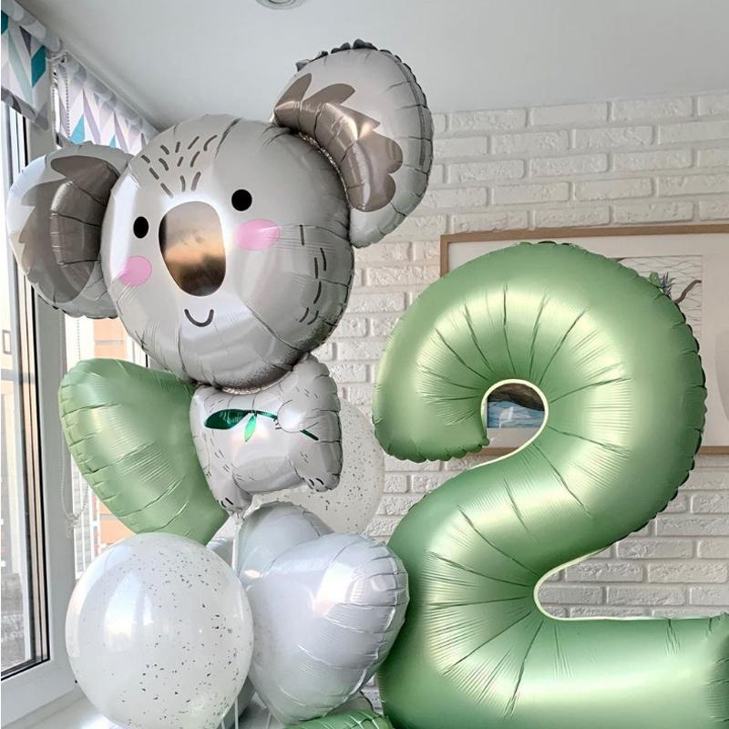 40 дюймов оливково-зеленого цвета воздушные шары с цифрами 1-9, большие цифровые гелиевые шары из фольги для девочек, детей, взрослых, декор для вечеринки в честь Дня Рождения