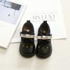 Новые осенне-зимние туфли для девочек с бантом, удобные и модные, на мягкой подошве, кожаные