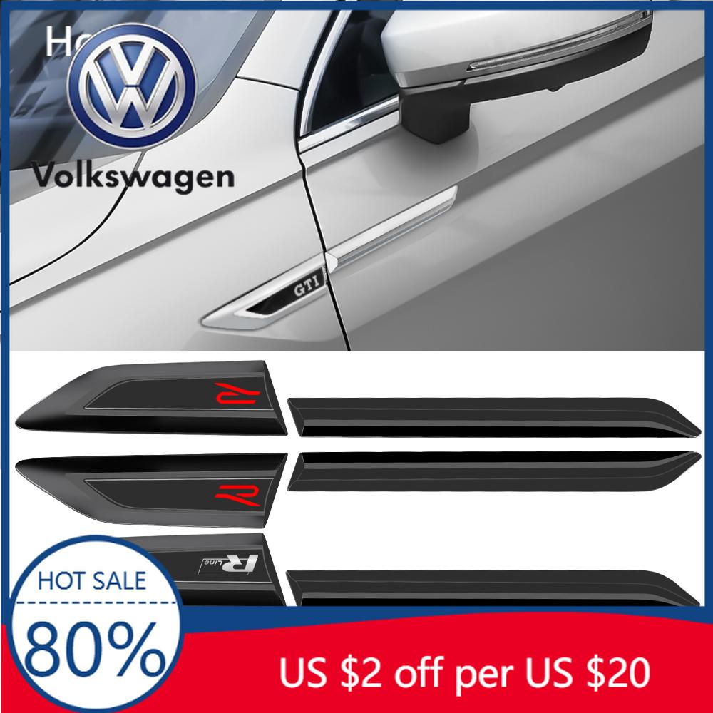 Для VW Volkswagen Jetta MK5 Golf 2 шт. ABS GTI 4 Motion R RLINE Буквы Наклейки Значки Эмблемы на Крыло Автомобиля Для VW Volkswag