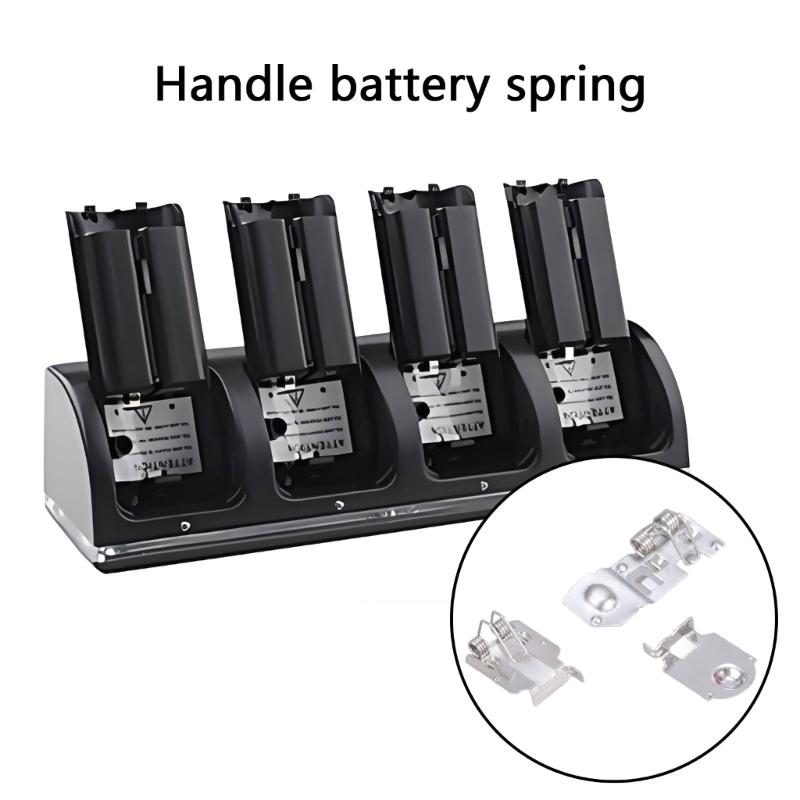 Battery Holder for Controller Nunchuck Hand Curved Handle Accessories Replacement Battery Terminals Spring Contacts