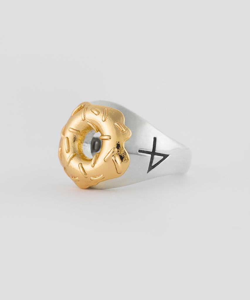 Nonenon Кольцо-бублик Серебро925(Покрынное золото 18K)