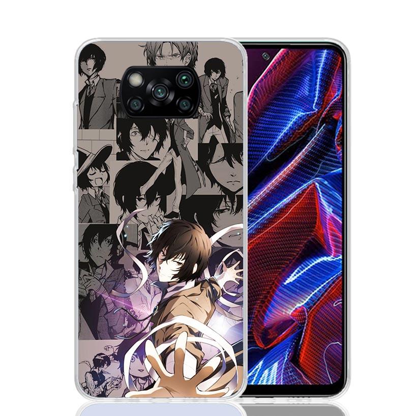 Чехол для телефона Bungo Stray Dogs Manga для Xiaomi Poco X7 X6 X5 Pro F7 Ultra Redmi 15C 15 13 13C 12 12C 10 10A 10C 9 9A 9C 9T Чехол P