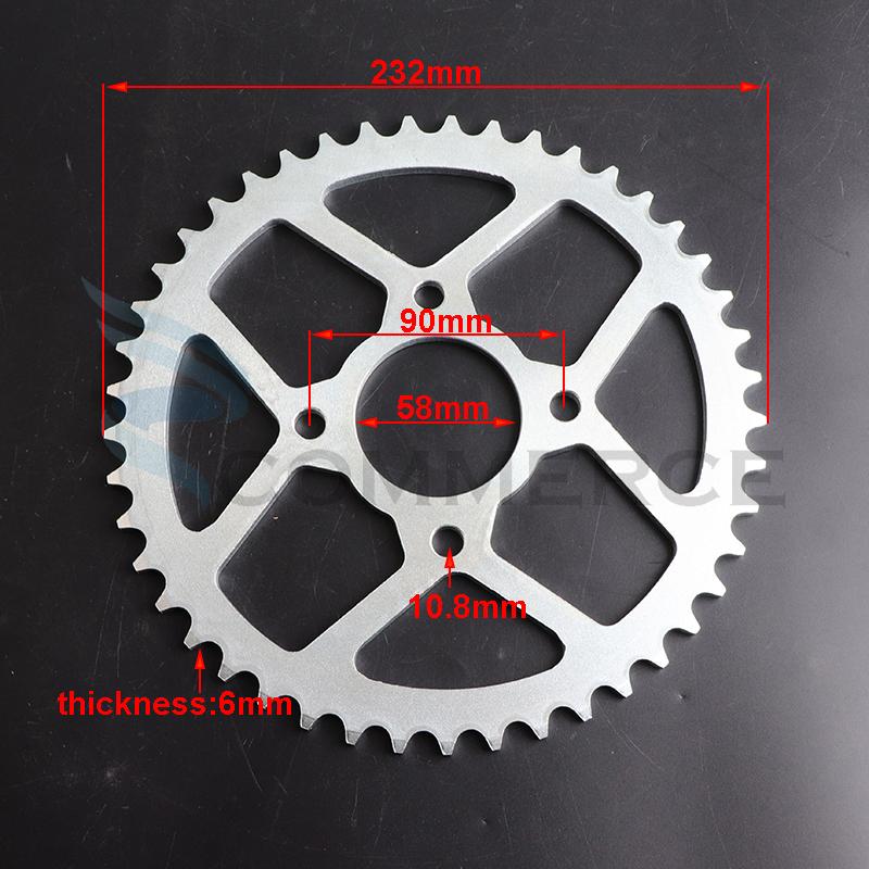 520 45T Rear Chain Sprocket 58mm For Honda Kawasaki Yamaha Ducati Motorcycle ATV Quad Pit Dirt Bike Buggy Accessories