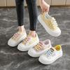 Темпераментные белые туфли на мягкой подошве женские осенние новые универсальные студенческие кеды для работы, нескользящие, на толстой подошве, повседневные спортивные туфли
