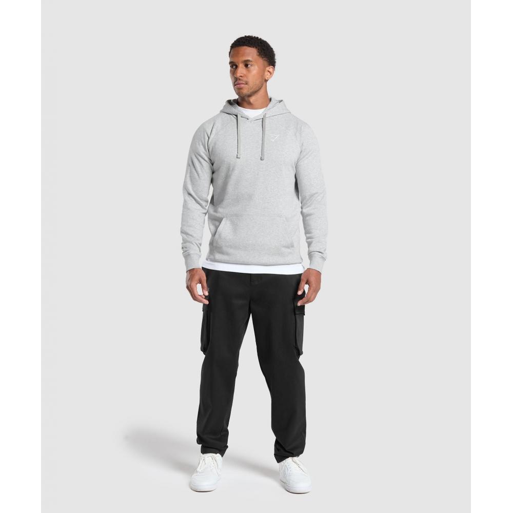 Gymshark Crest Hoodie Light Grey Marl A2a4g Gbfg